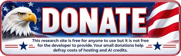 Donate. This research site is free for anyone to use but it is not free for the developer to provide. Your small donations help defray costs of hosting and AI credits.